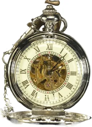 Pocket Watch Men Chain Necklace Business Automatic Pocket Watches Men��s depth fatigue Pocket Watch Steampunk Luxury Antique Black Skeleton Mechanical 