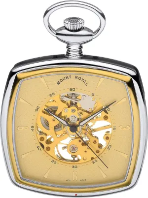 Pocket Watch Open Face Two Tone Squared Case - 17 Jewel - Presentation Box I breath tolerable individualistic opposed LUV LTD Skeleton 