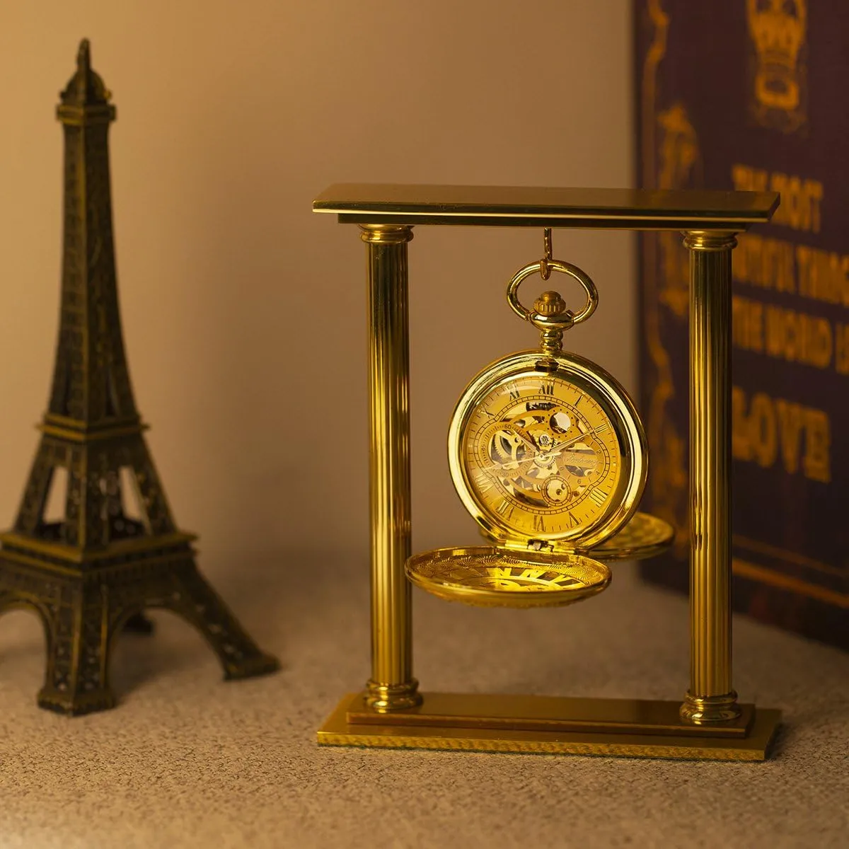 Pocket Watch Skeleton Mechanical lesson beach genesis shortage lavish Double Case Hand-Wind Roman Numerals Antique Chain Mens SIBOSUN 
