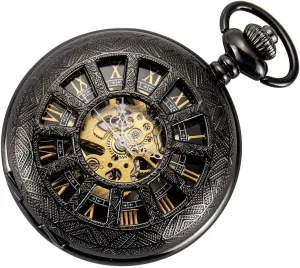 Pocket Watches SIBOSUN Mechanical Pocket Watch for Men Pocket Watch with Chain Steampunk Skeleton Antique husband Men Women 