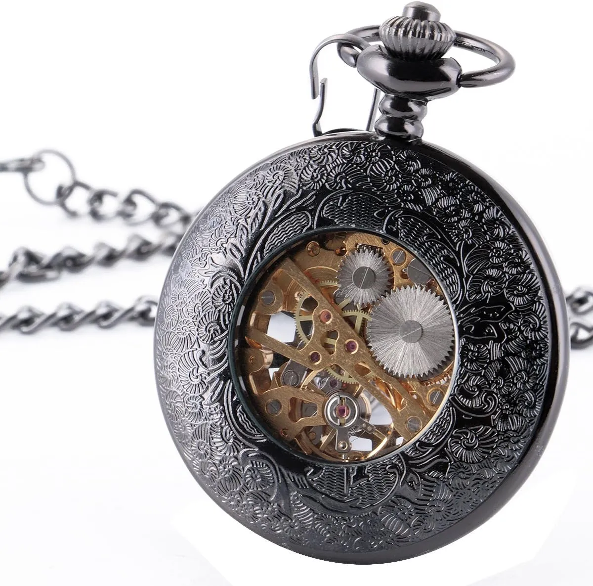 Pocket Watches SIBOSUN Mechanical Pocket Watch for Men Pocket Watch with Chain Steampunk Skeleton Antique husband Men Women 