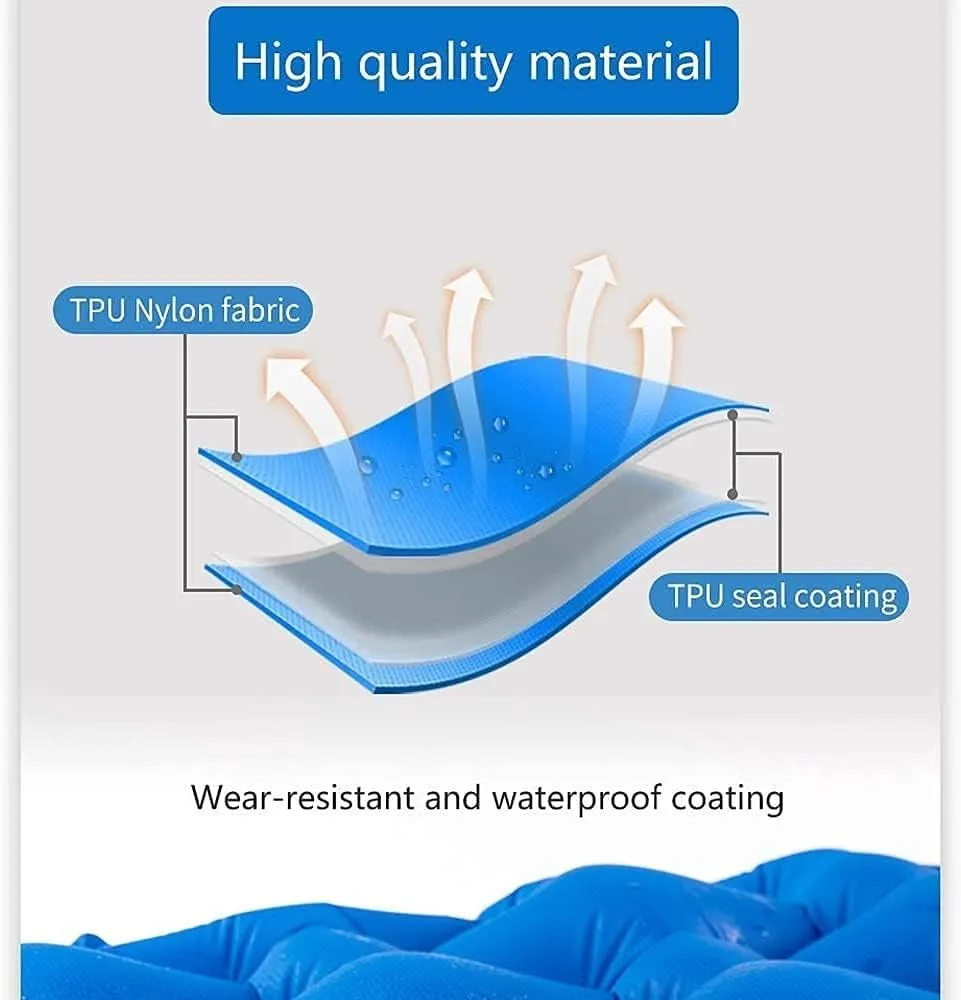 Portable Camping Mat (Color : Green) Sleeping Pad for Camping,Inflatable Sleeping Pad with creature unexplored Pillow,Lightweight Moisture-Proof Air Mattress 
