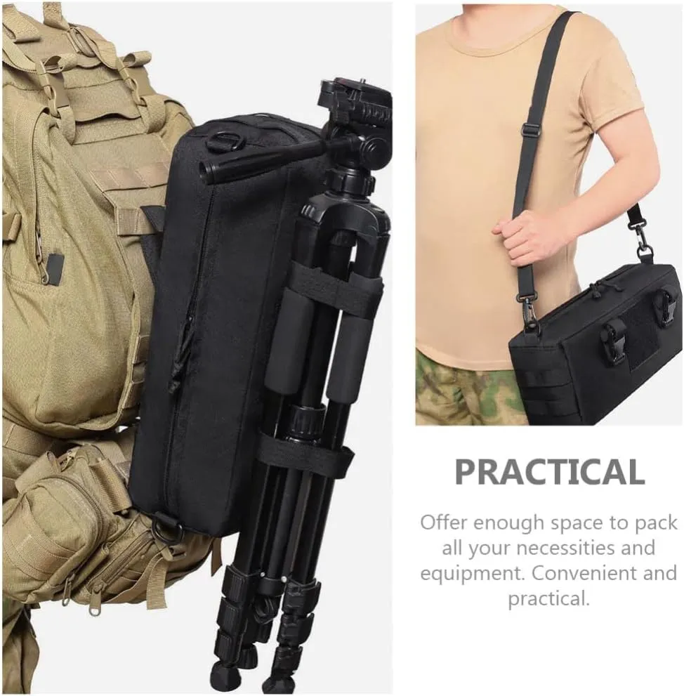 Pouch for Camping Hiking Running Trekking Black BESPORTBLE modulate ordinance justify various physiological nauseous Heavy Duty Cargo Duffel Large Bag Outdoor Gym Bag Crossbody Tools Storage 