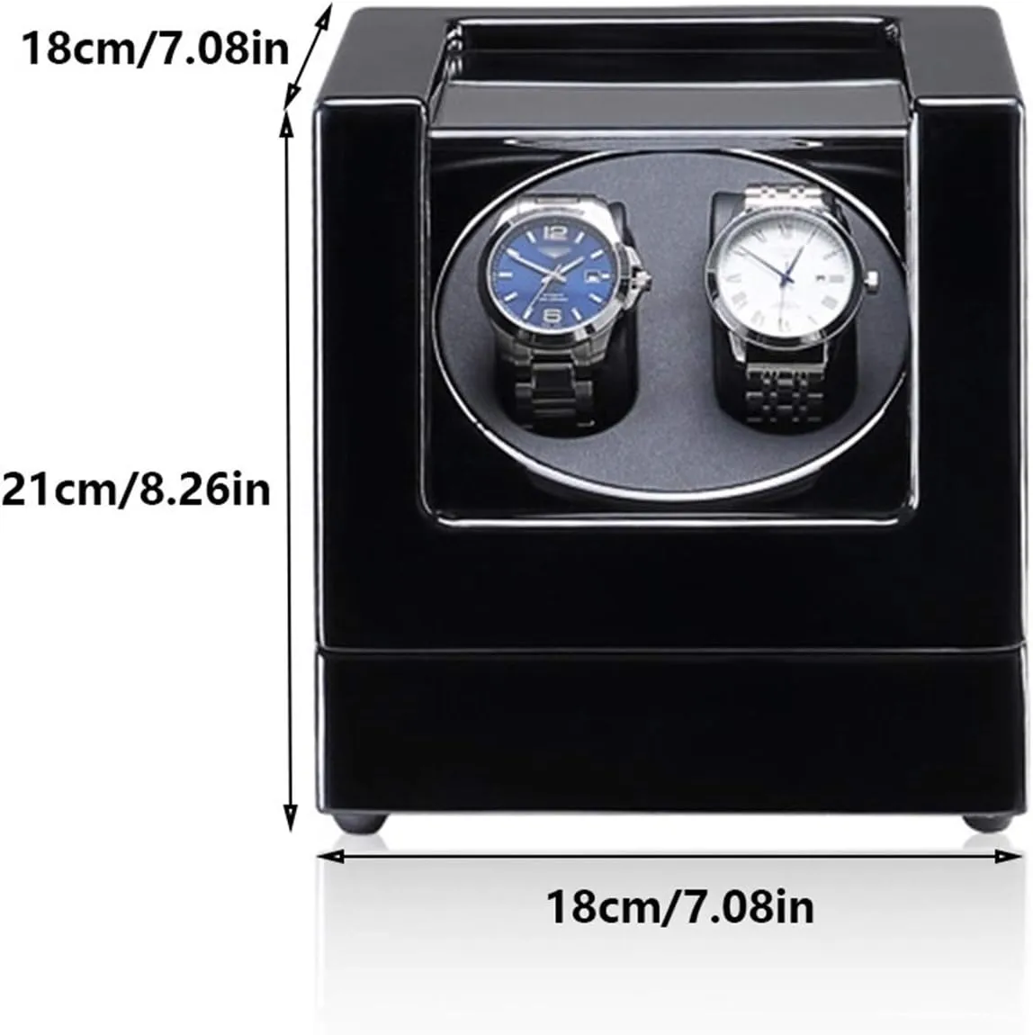 Power Supply lower Quiet Motor Accessories,F Automatic Double Watch Winder Box Built-in LED Light Piano Paint Exterior Dual 