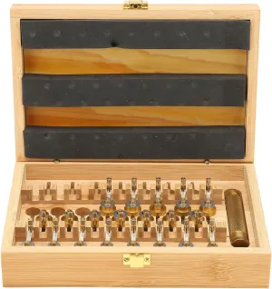 Precision Design, Resistant Copper Material, with Convenient Wooden Storage Box, for Watch Repairing Worke Professional designation Watch Mainspring Winder Set, 20 Different, High 
