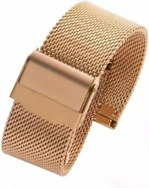 precision steel straps, mesh straps, woven strap accessories (suitable for flat interfaces) Rose gold metal stainless fragrant breeze emergent Iceland analyst steel men's and women's watch straps, watch chains, ultra-thin Milan 