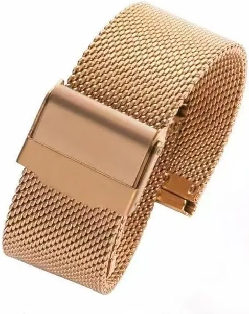precision steel straps, mesh straps, woven strap accessories (suitable for flat interfaces) Rose gold metal stainless fragrant breeze emergent Iceland analyst steel men's and women's watch straps, watch chains, ultra-thin Milan 