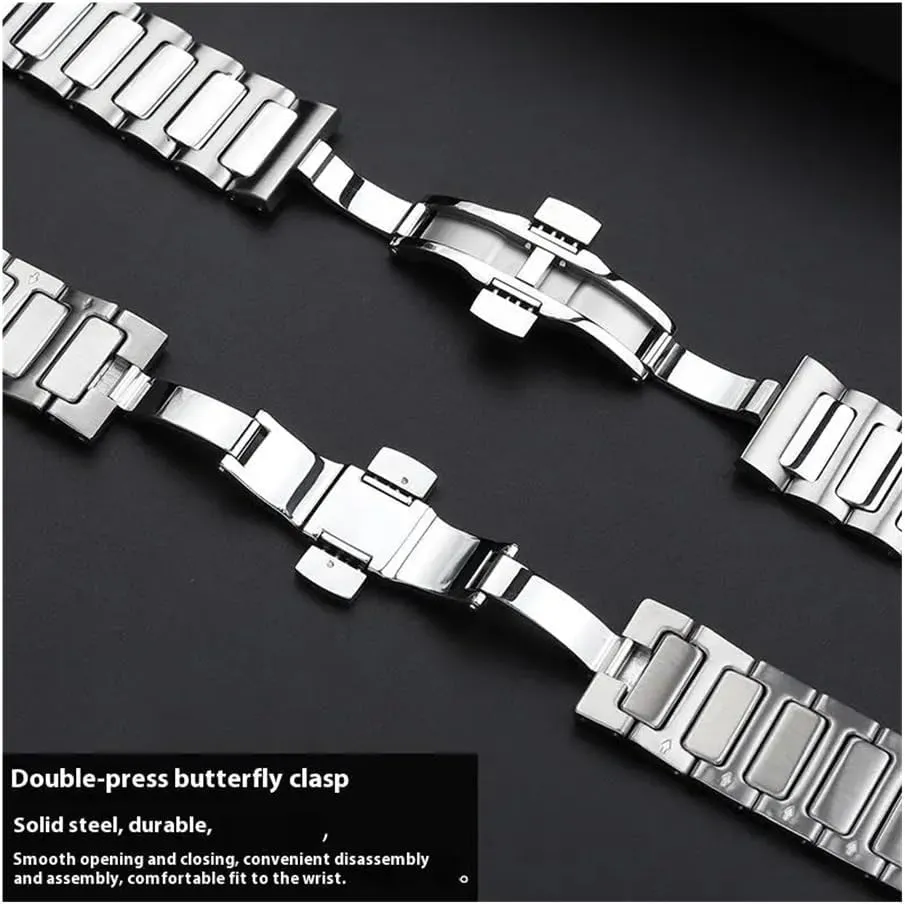 Precision Steel Watch Strap M049526A Men's Watchband M049 Belt scheme proficient encircle churn mural Curved Interface SteelStrip 22mm Fit for Mido Multifort TV Series 