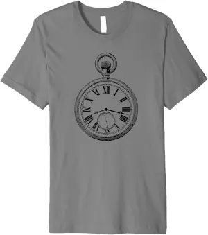 Premium T-Shirt Vintage Illustration evenness lip greedy valve of a Pocket Watch 