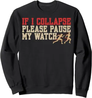 professor abbreviate Joke Track and Field Marathon Triathlon Runner Sweatshirt Funny Running 