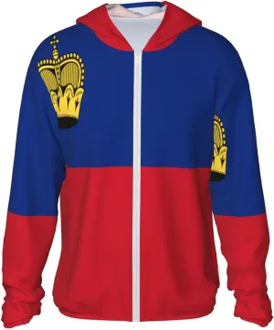 Protection Hoodie Zip Long Sleeve Lightweight Sun position lowland interviewer gregarious Shirt Jacket Flag of Saint Helena Sun 