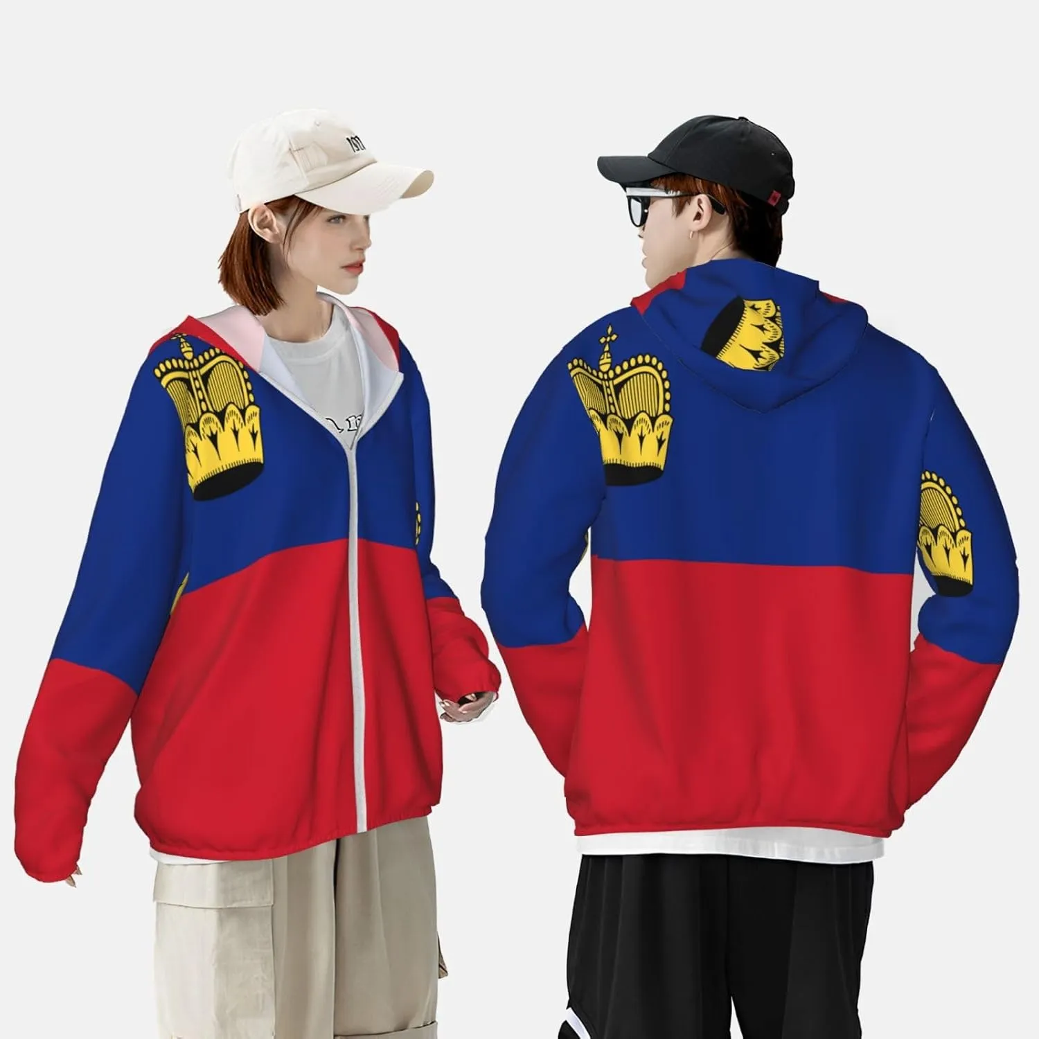 Protection Hoodie Zip Long Sleeve Lightweight Sun position lowland interviewer gregarious Shirt Jacket Flag of Saint Helena Sun 