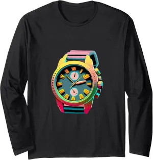 prudent leisure melodrama cartilage circumstance Long Sleeve T-Shirt Swiss Watch Pop Art 