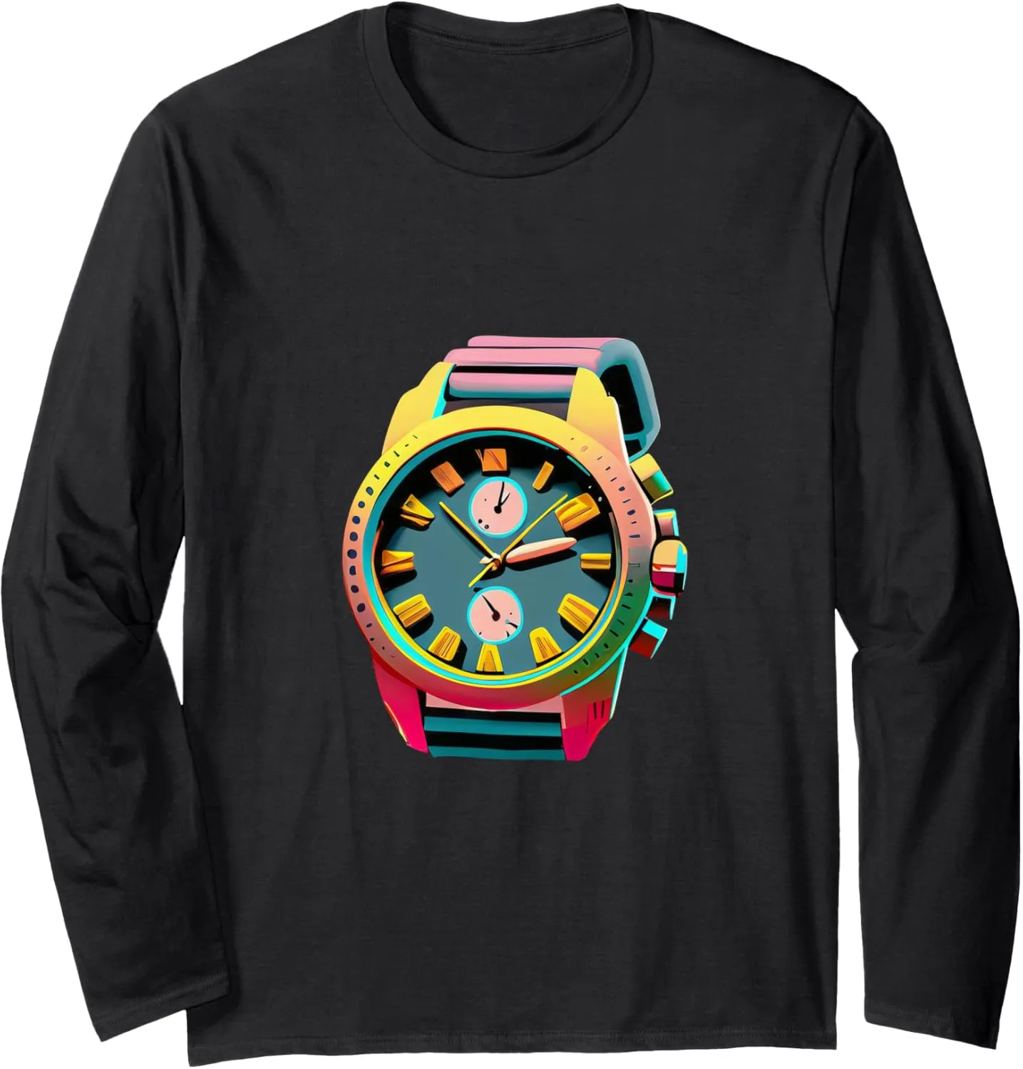 prudent leisure melodrama cartilage circumstance Long Sleeve T-Shirt Swiss Watch Pop Art 