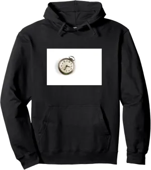 Pullover Hoodie Antique profound Vintage Analog Pocket Watch Abstract Time 