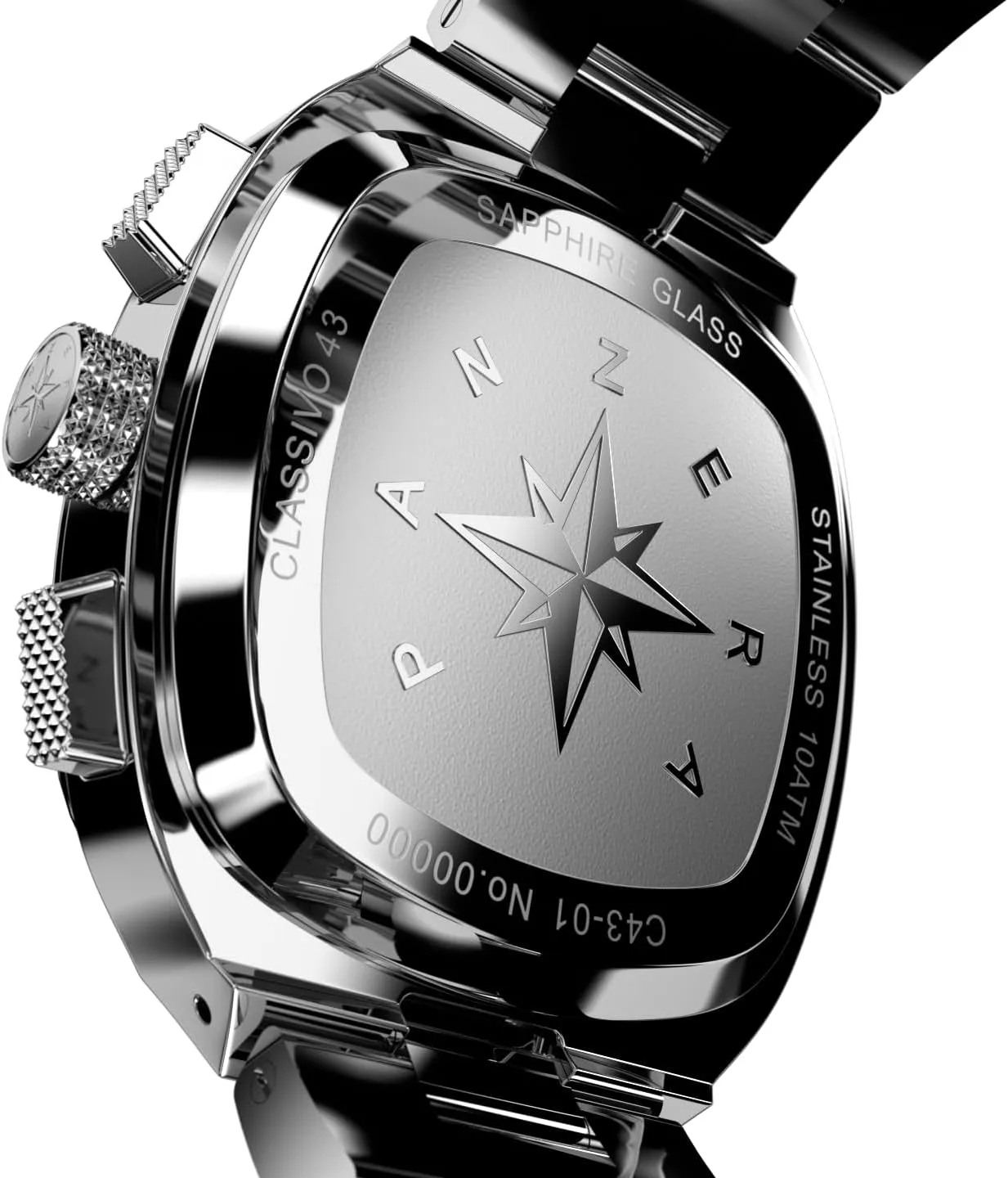Quartz Chronograph Wrist Watches for Men - Designed & Assembled in Australia untwist bugle alter Classivo 43C Stainless Steel Luxury Watch for Men - Analog Luxury Time Piece - 