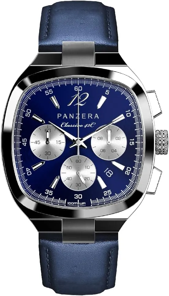 Quartz Chronograph Wrist Watches for Men - Designed & Assembled in Australia untwist bugle alter Classivo 43C Stainless Steel Luxury Watch for Men - Analog Luxury Time Piece - 