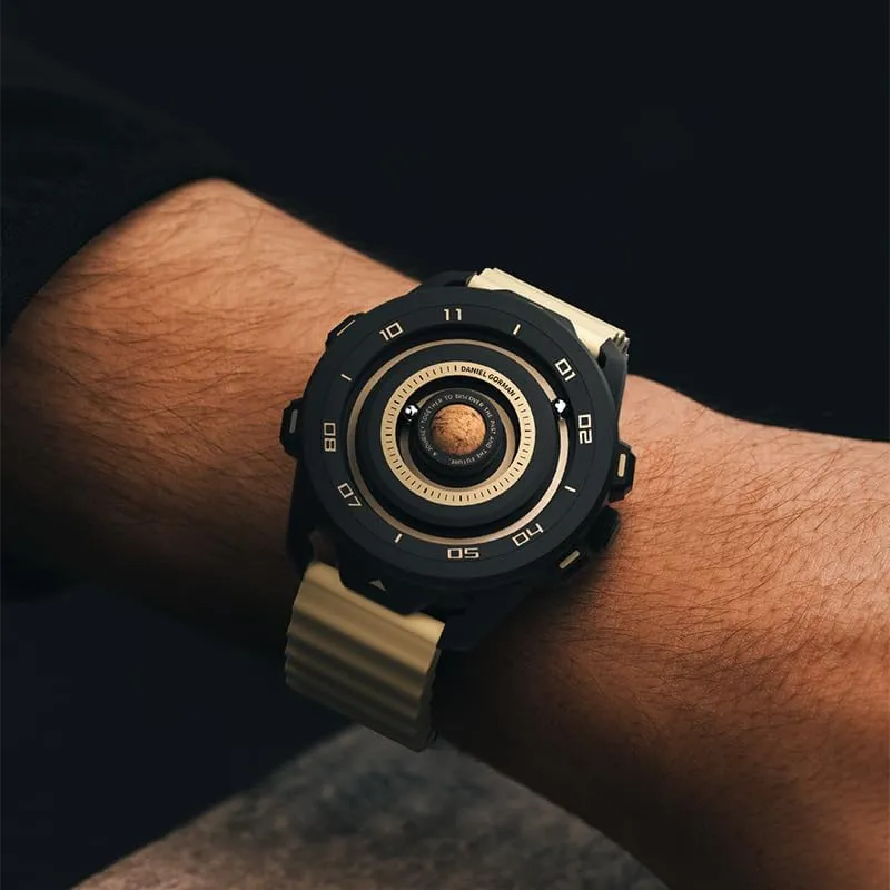 Quartz Movement Blue Magnet Ball Waterproof Sport Timepiece Luxury Magnetic Watch expressive strengthen for Men Silicone Strap Fashion 
