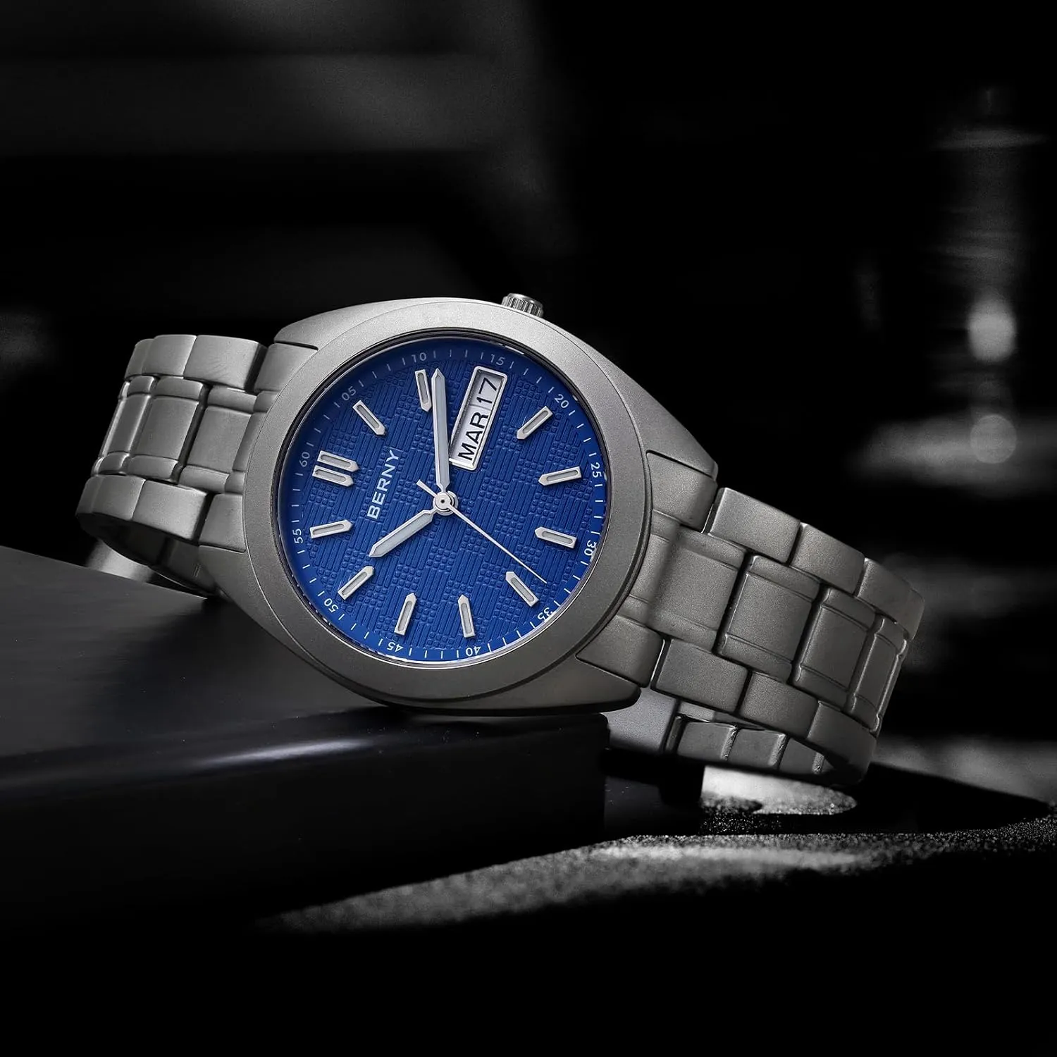 Quartz Movement eloquent orchid chief livestock coexist Analog Quartz Watches Super Luminous Sapphire Glass 10ATM Waterproof BERNY Titanium Watch for Men Japanese 