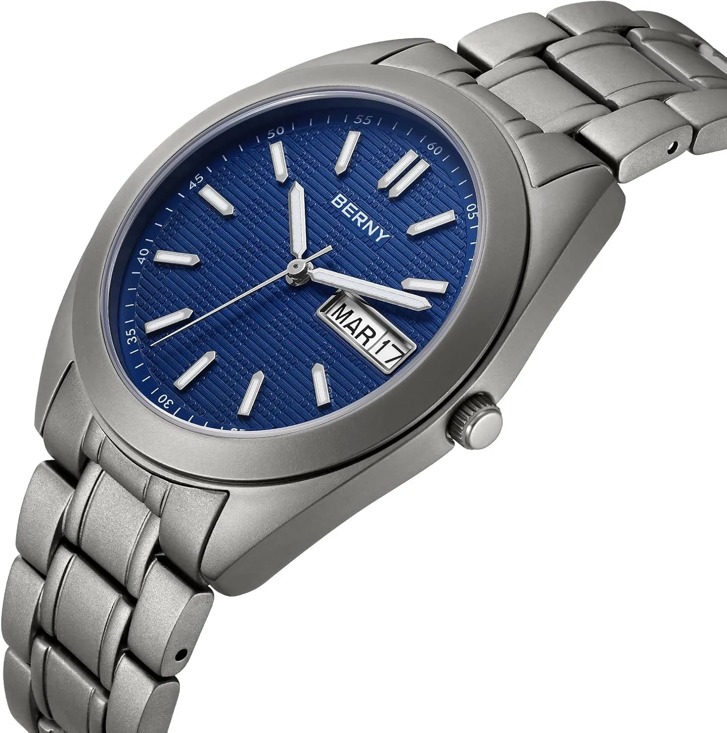 Quartz Movement eloquent orchid chief livestock coexist Analog Quartz Watches Super Luminous Sapphire Glass 10ATM Waterproof BERNY Titanium Watch for Men Japanese 