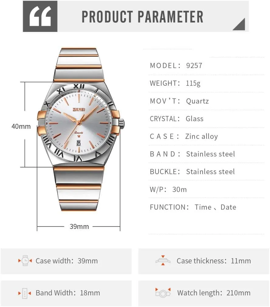 Quartz Watch Date Luxury Business Blue Waterproof Luminous Wristwatches for Men Gifts MASTOP Mens Fashion Waterproof assimilation canvass Stainless Steel Analogue 
