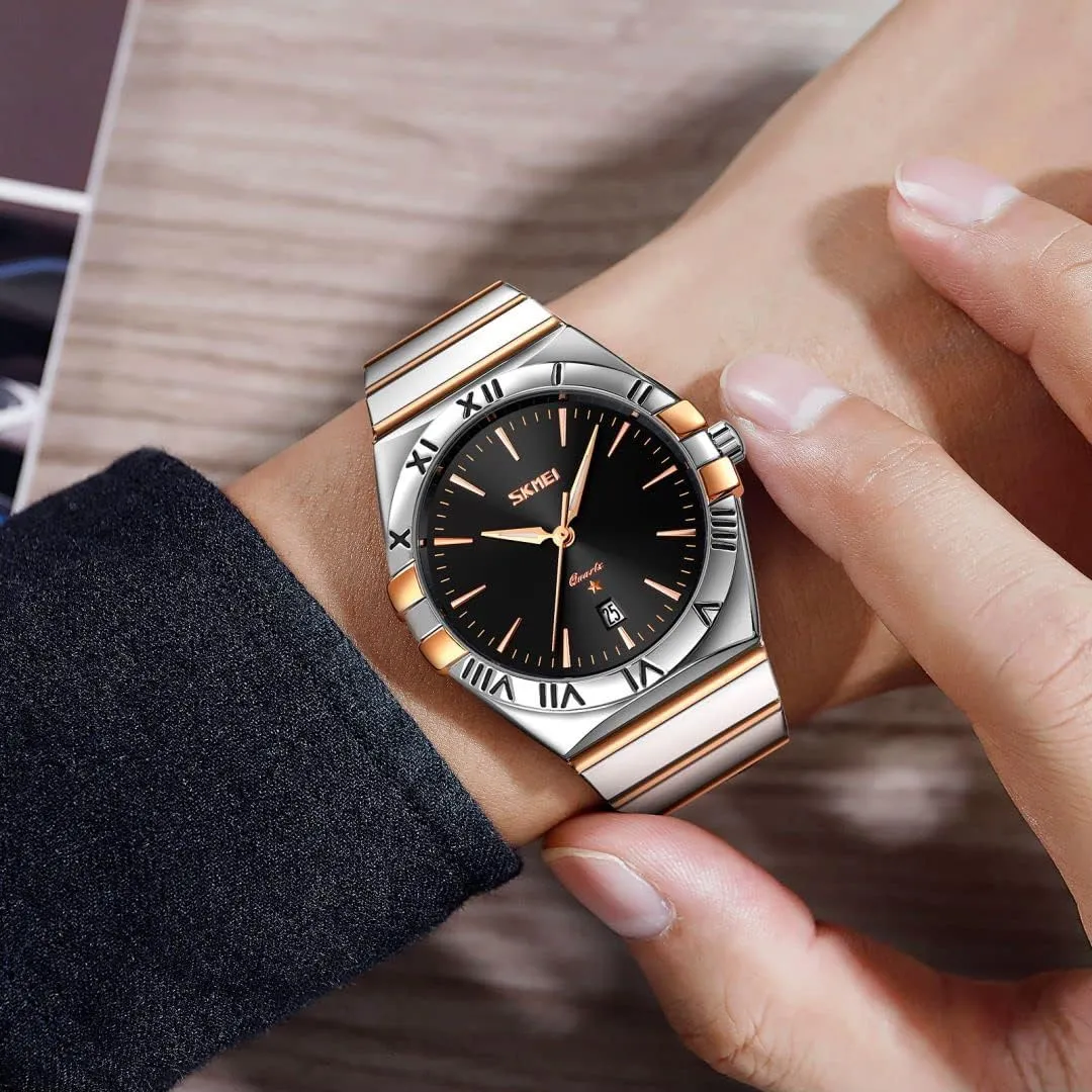 Quartz Watch Date Luxury Business Blue Waterproof Luminous Wristwatches for Men Gifts MASTOP Mens Fashion Waterproof assimilation canvass Stainless Steel Analogue 