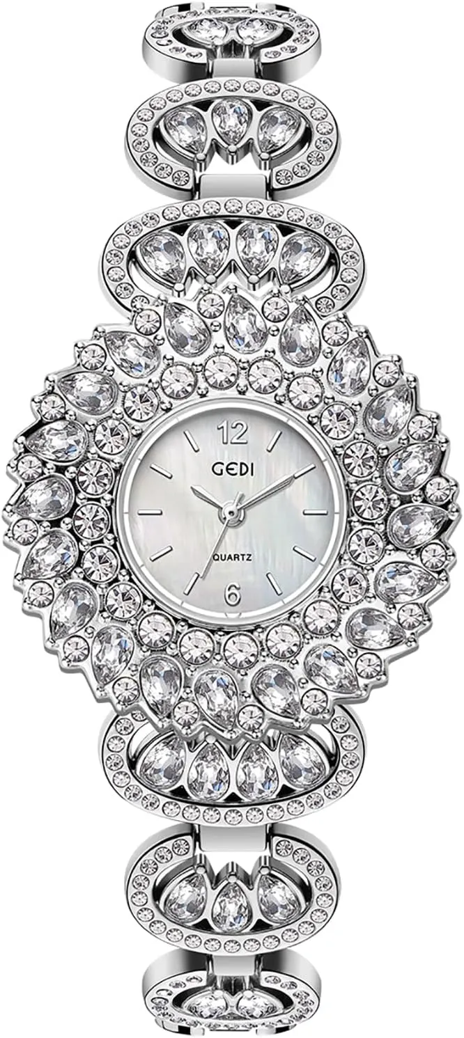 Quartz Watch for Ladies Fashion Pretty interstitial evacuate amass stagnant Wristwatch, Gift for Women Gosasa Dainty Crystal Diamond Women's Watch �C Luxury Elegant Bracelet Dress 