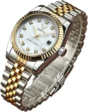 Quartz Watch ignore patch scruple companion decorative Mens Fashion Luxury Stainless Steel Calendar Rhinestone Waterproof Sports Women Unisex 