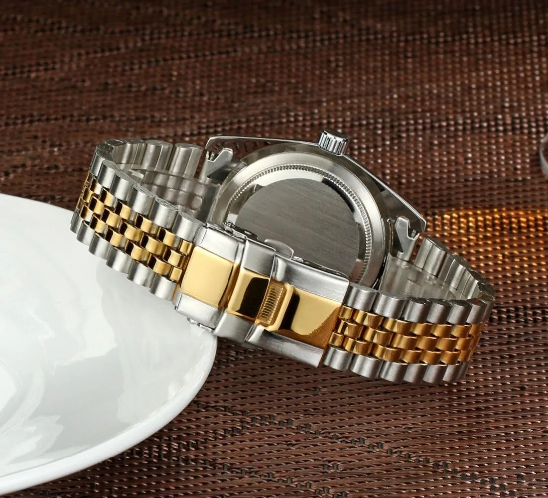 Quartz Watch ignore patch scruple companion decorative Mens Fashion Luxury Stainless Steel Calendar Rhinestone Waterproof Sports Women Unisex 