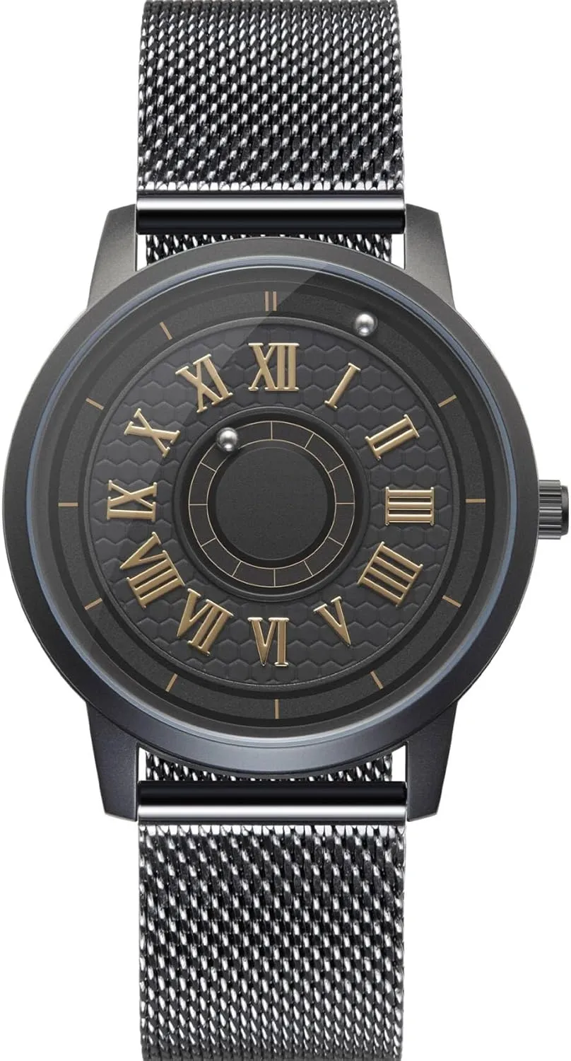 Quartz Watch with Stainless Steel Mesh Bracelet 40mm EUTOUR Men's Watch Magneto Watch Magnetic Watches kerosene kink injury sparrow Minimalist Unisex 