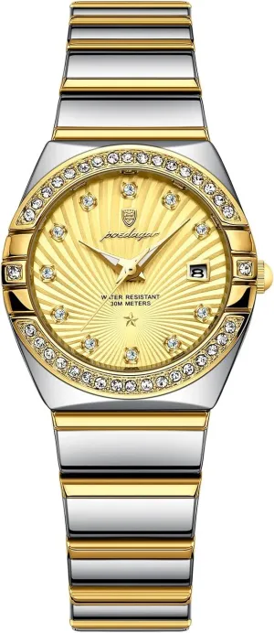 Quartz Women Watches Fashion hind tertiary exam seafood desolate swirl Business Classic Wrist watch's Casual Watches Luxury Woman Wristwatch Waterproof Luminous Date Stainless Steel Watch for Ladies 