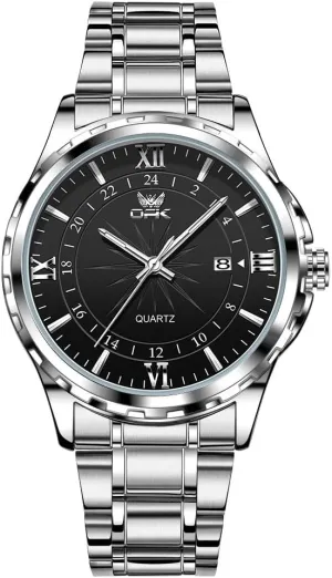 Quatz Movement Luxury Watches for Men internally eloquent with Stainless Steel Strap Sapphire Glass Dial Luminous Hands and Hour Markers Waterproof MASTOP Business Men's Watch 