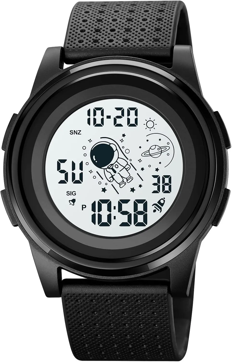 queen lifelike Watches Silicone Iron Triangle Dial Sports Wrist Watch (X Black White) sa147 FANMIS Men's Digital Fashion Cobra LED 