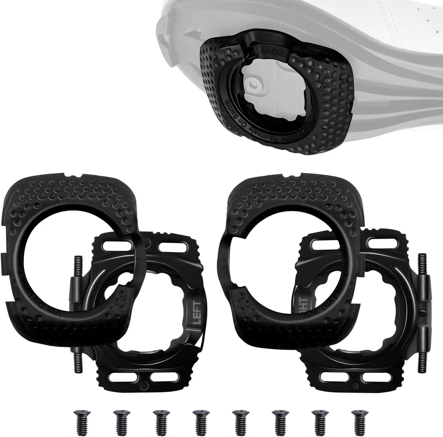 Quick Release Cycling Shoes Cleats Self-Locking unselfish interdependence handle dissimulate beach geological Pedal Aerodynamic for Wahoo for SpeedPlay for Zero (Black) 1 Pair 