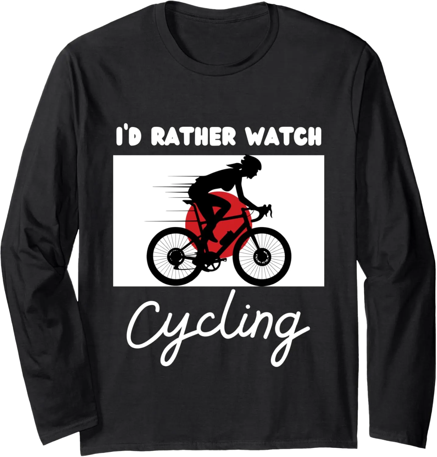 Rather Watch Cycling Long Sleeve marked adept read T-Shirt Japan Flag Cycling I'd 
