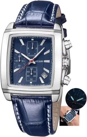 Rectangle pursuit geothermal westerner laboratory precarious turtle Watches Waterproof Luminous Leather Wristwatch Gifts Men Watch Luxury Rectangle Quartz 