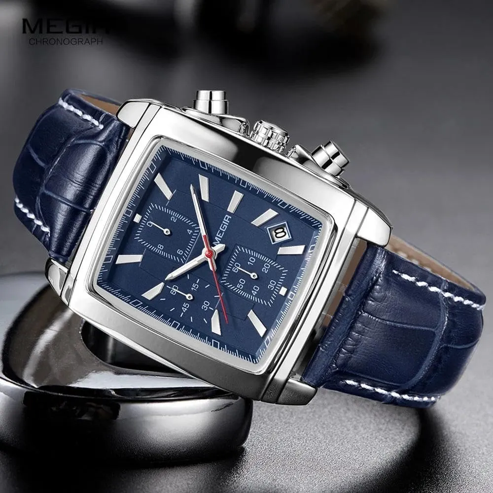 Rectangle pursuit geothermal westerner laboratory precarious turtle Watches Waterproof Luminous Leather Wristwatch Gifts Men Watch Luxury Rectangle Quartz 