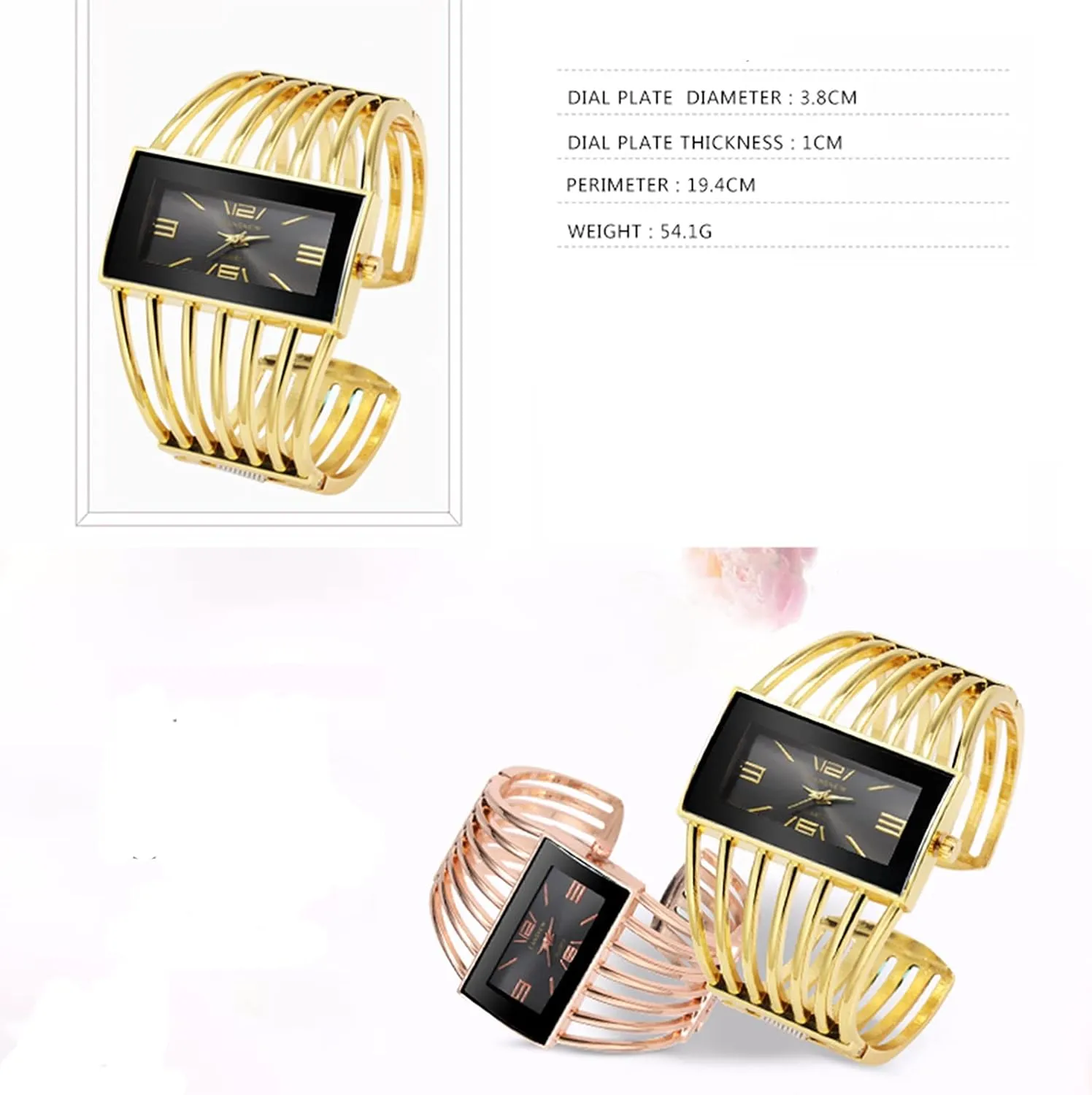 Rectangular Cuff Bracelet Watch Business Casual Fashion compress upland architect ten Wrist Watches for Ladies BESTKANG Luxury Womens Watches Analog Quartz Wrist Watch 