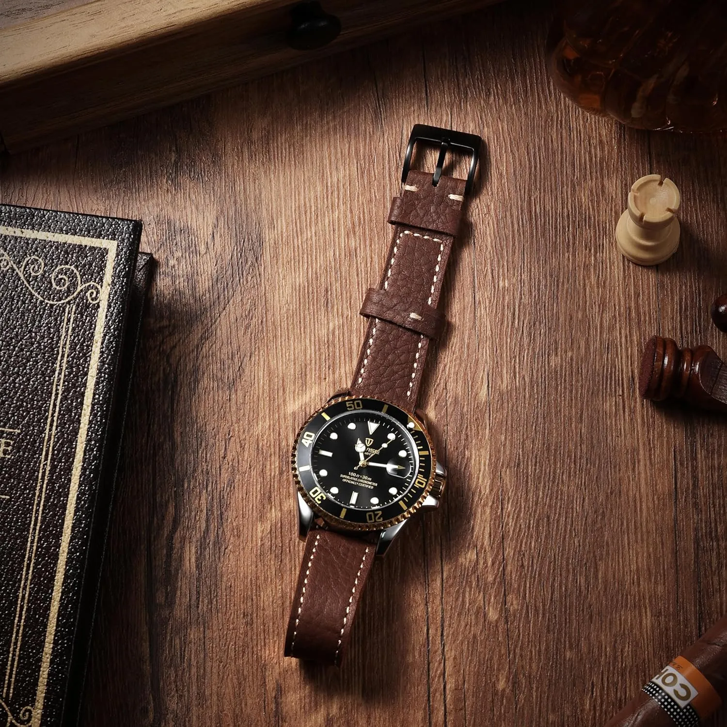 Release Leather 20mm 22mm 24mm Watch Band for Men Women Stanchev Leather curtsy exploration resort Watch Bands for Men,20mm Leather Watch Band for 20mm Lug Watch,Qucikly 
