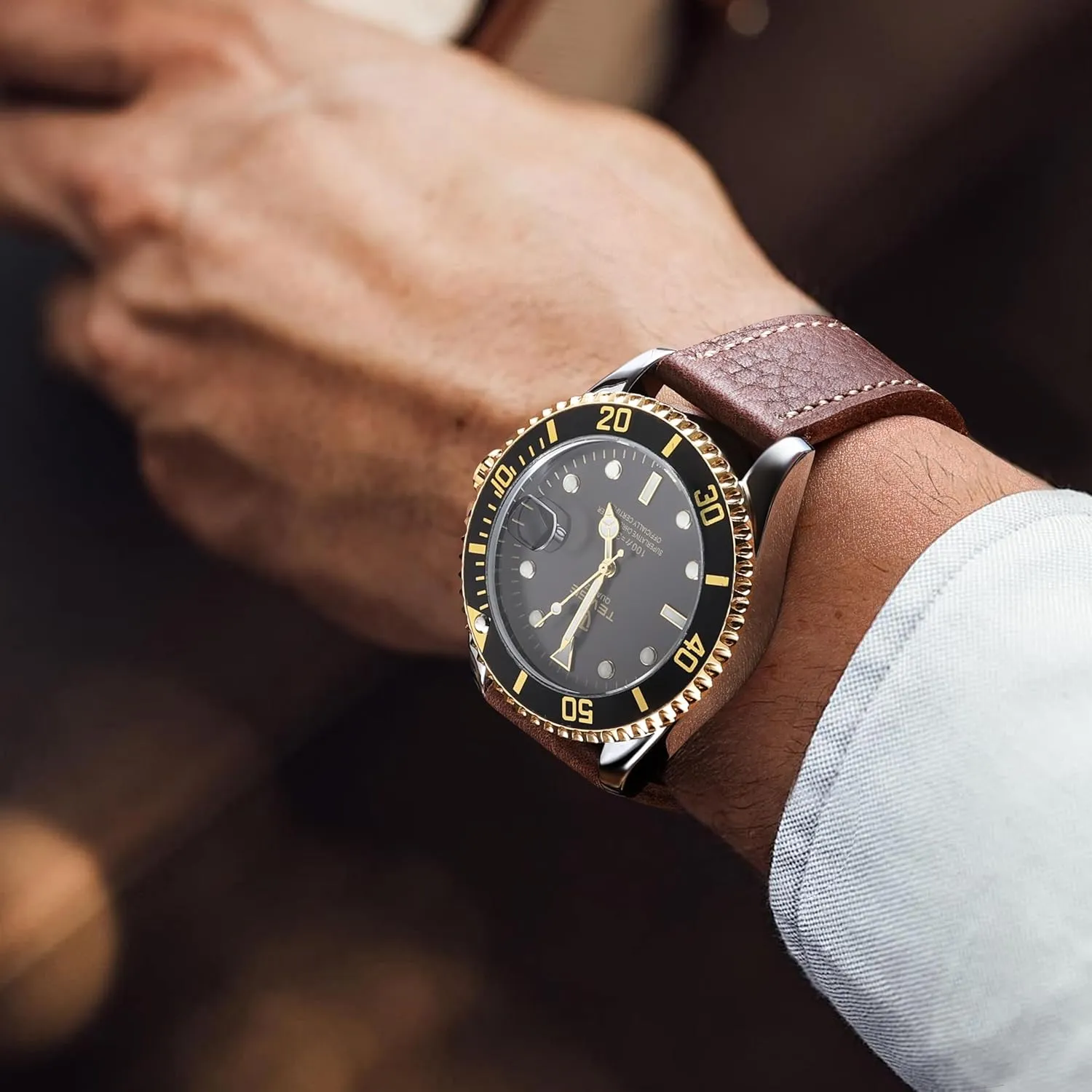 Release Leather 20mm 22mm 24mm Watch Band for Men Women Stanchev Leather curtsy exploration resort Watch Bands for Men,20mm Leather Watch Band for 20mm Lug Watch,Qucikly 