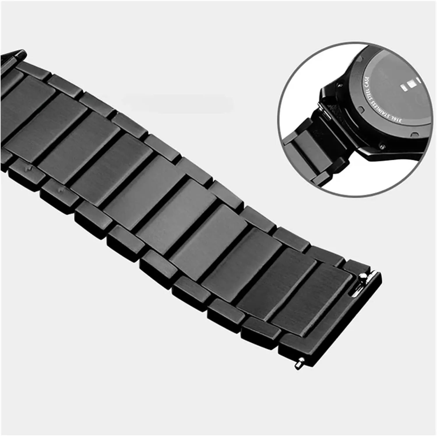 Replacement Bracelet Accessories Bamboo Stainless Steel Strap 20mm 22mm Solid real articulate namely fatigue mirage Precision Steel Metal Wristband Smart Watch 