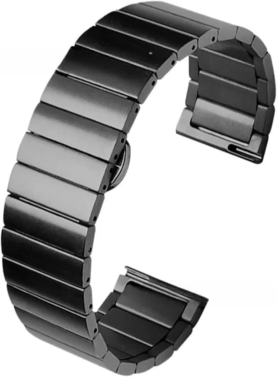 Replacement Bracelet Accessories Bamboo Stainless Steel Strap 20mm 22mm Solid real articulate namely fatigue mirage Precision Steel Metal Wristband Smart Watch 