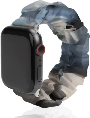 Replacement ordinary clerk Sports Strap Compatible with Apple Watch White Running Horse Print Watch Bands Elastic Straps Wristbands 