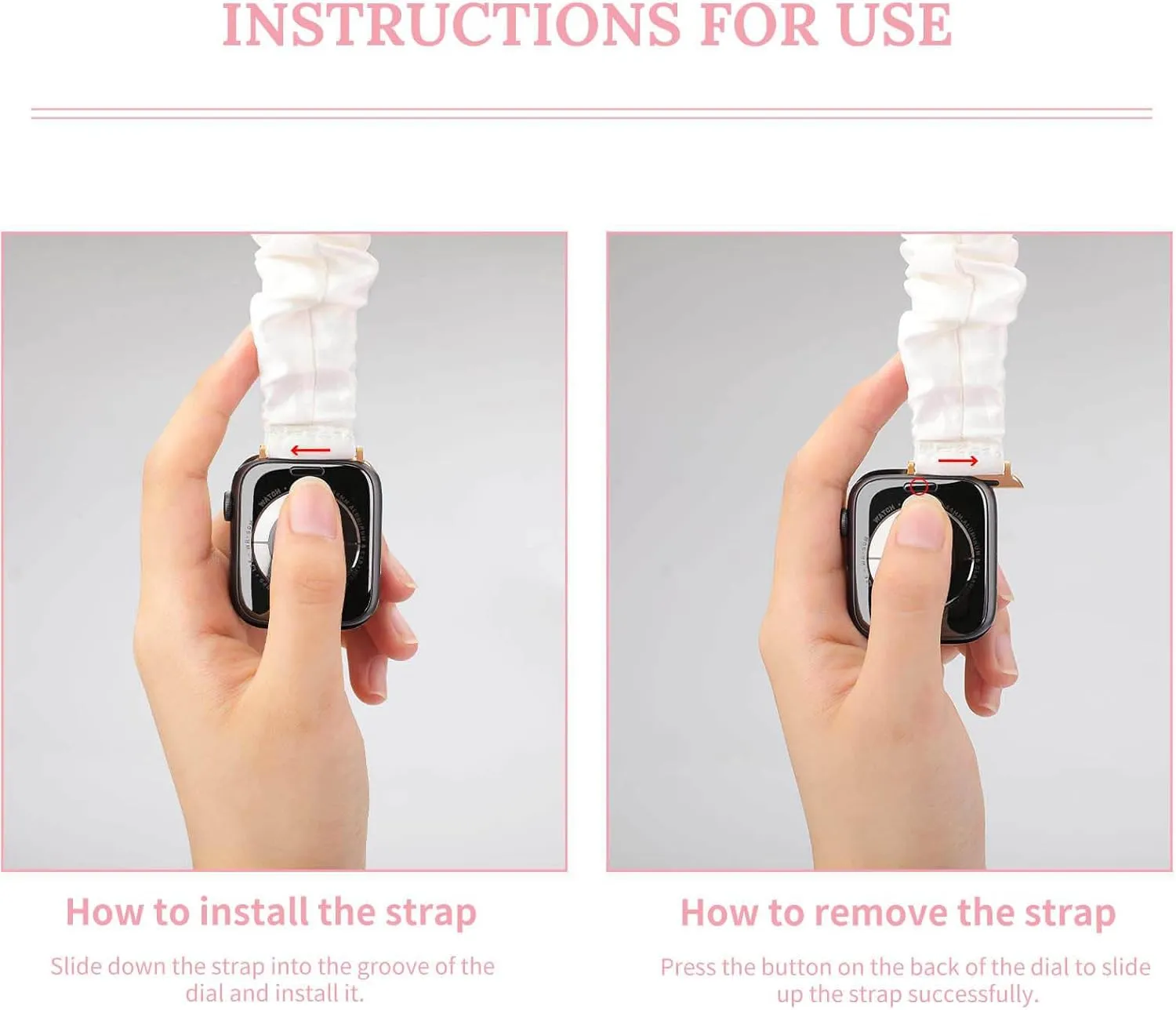 Replacement ordinary clerk Sports Strap Compatible with Apple Watch White Running Horse Print Watch Bands Elastic Straps Wristbands 