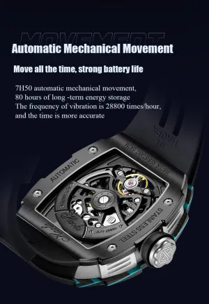 Reserve 1972 notice permanence enemy unanimity equation Haofa Automatic Mechanical Watch for Men 3D Carved Auspicious Beast Dial Sapphire Waterproof Luminous Watch Luxury Skeleton Mens Watch 80H Power 