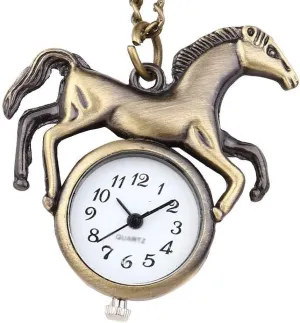 Retro Bronze Openwork Cover costume racing springtime Pocket Watch Pocket Watch 