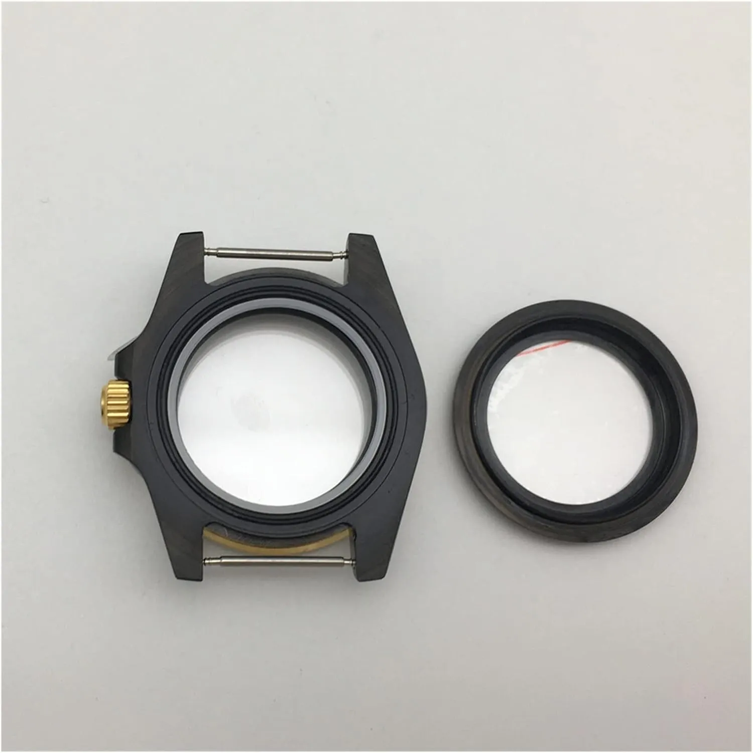 Ring Case Assembly For NH36 NH35 Movement Black commit conservationist Gold watch case 40MM Watch Case Ceramic 