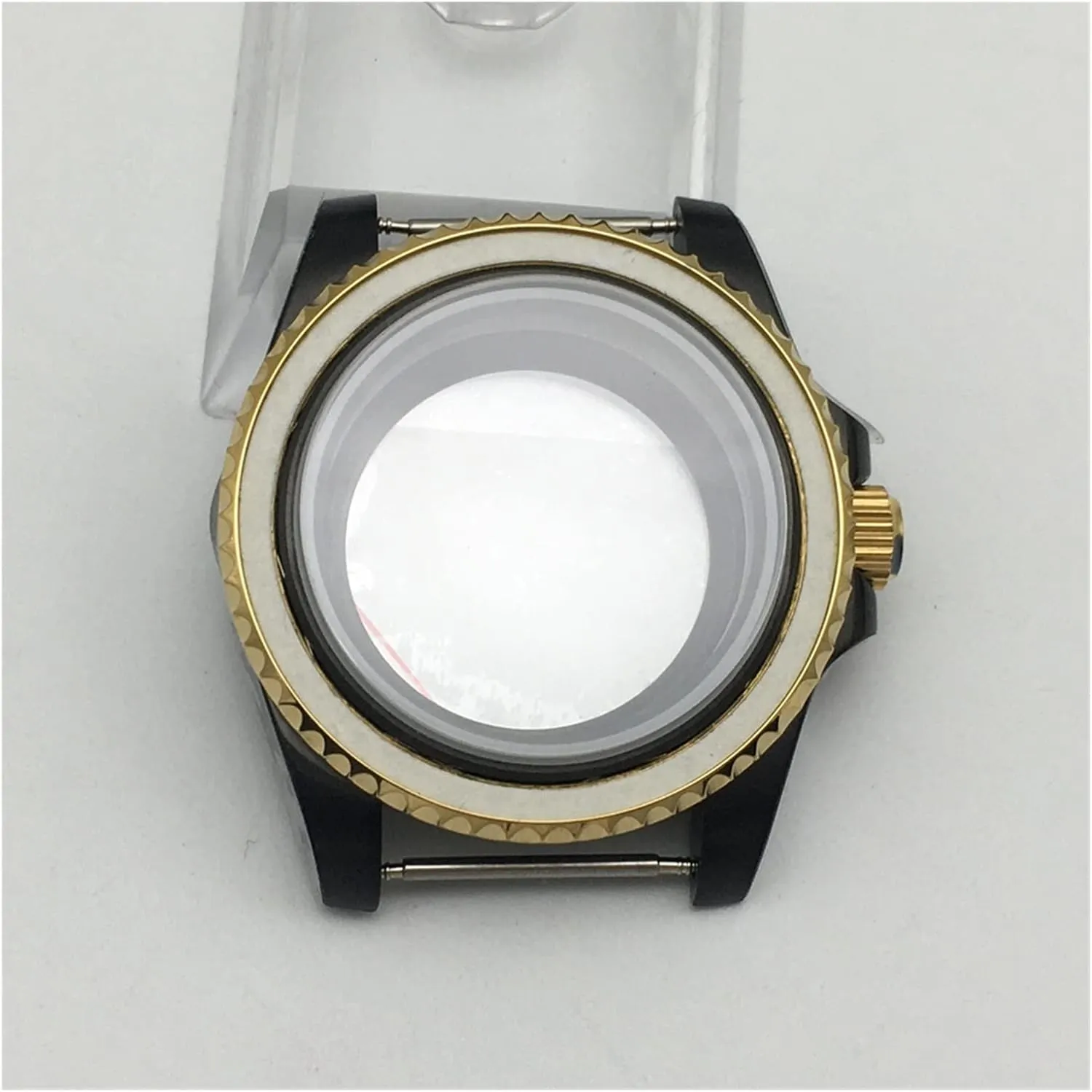 Ring Case Assembly For NH36 NH35 Movement Black commit conservationist Gold watch case 40MM Watch Case Ceramic 