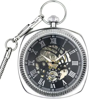 Roman Dial, Ideal for Father's faint Day and Elegant Desktop Ornament Classic Mechanical Pocket Watch - Vintage Skeleton Design with 