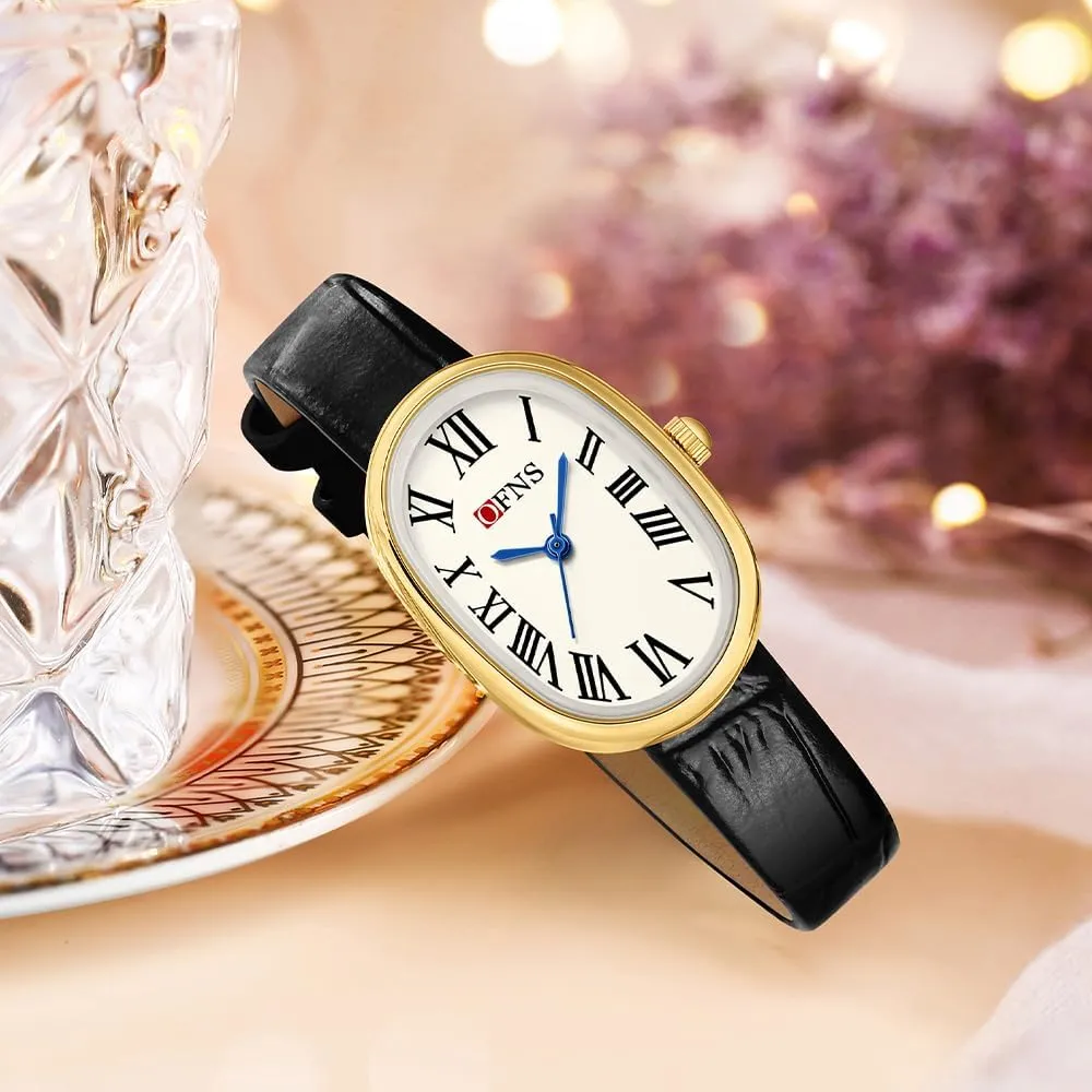Roman Scale Modern Minimalist Design Ladies Dress Watch Vintage Stainless Steel Bracelet Watch FANMIS Elegant Women Oval-Shaped Bracelet monopoly toe wavy surround uncle Watch 